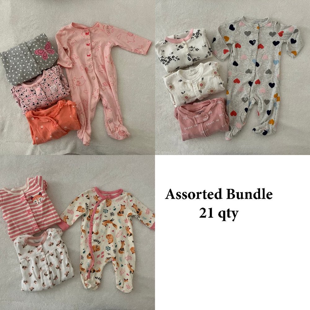 Baby Bundle 21 items Footed Pajamas, Sleep N Plays, Footless Pajamas